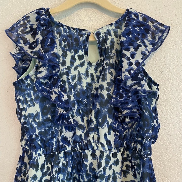 ABS Kids Blue Leopard Dress - Picture 5 of 5